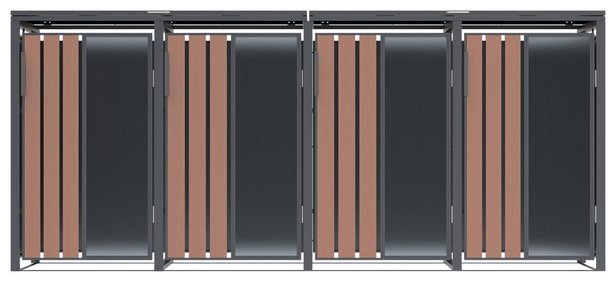 Westmann Mülltonnenbox Status anthrazit B/H/L: ca. 265x116x80 cm