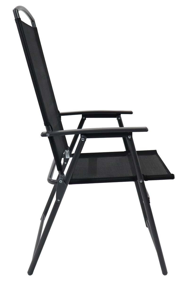 VCM Gartenstuhl-Set anthrazit Aluminium B/H/T: ca. 61x105x56 cm
