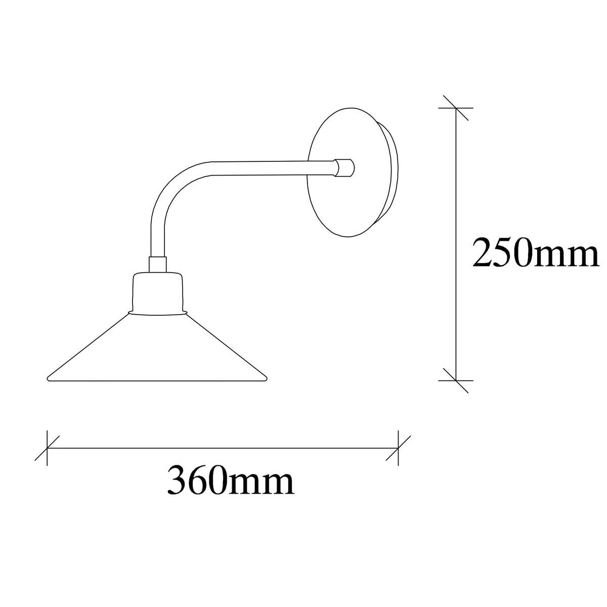 Opviq Wandleuchte Metall B/H/L: ca. 36x25x24 cm E27 1 Brennstellen