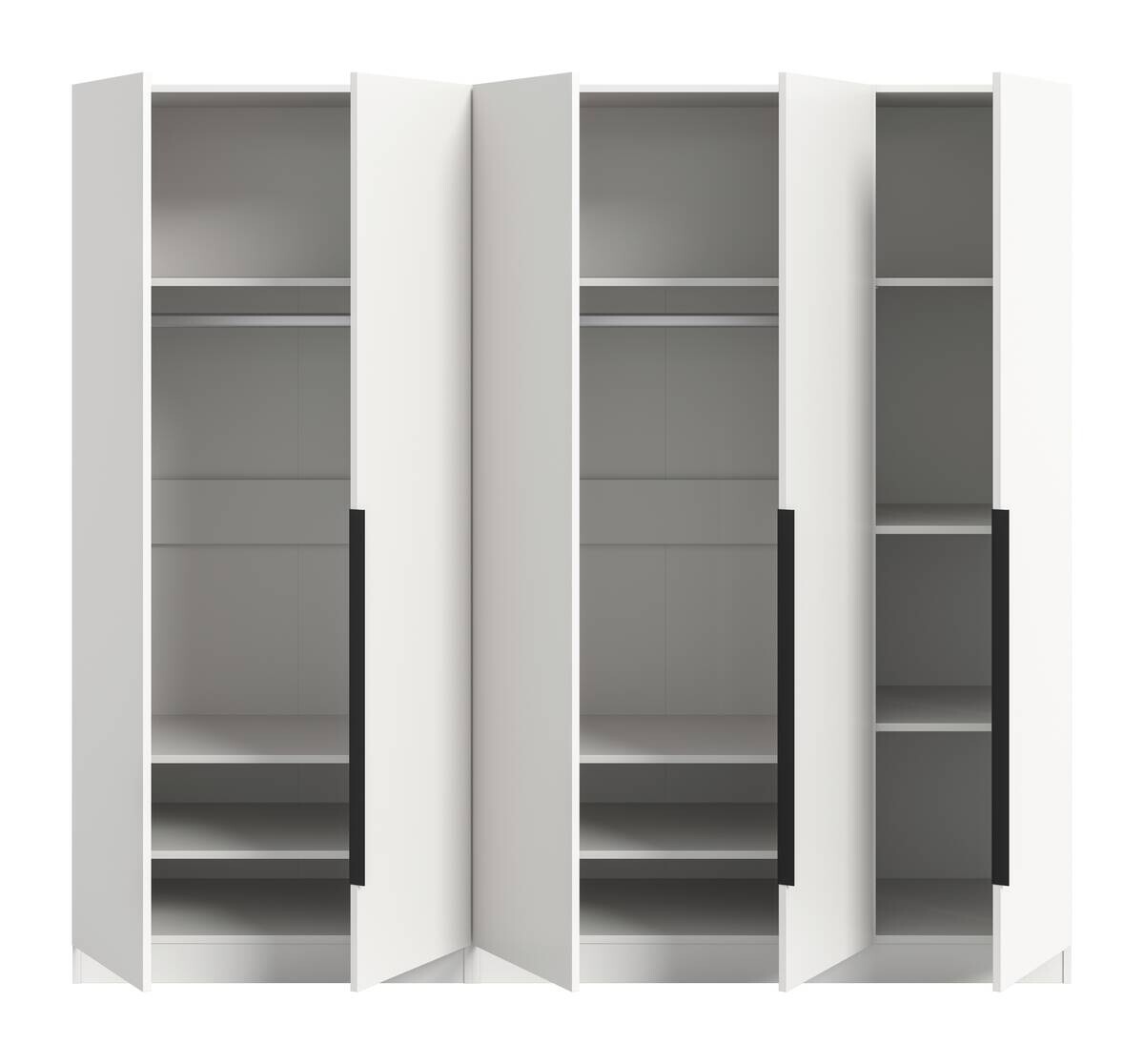 Kleiderschrank KOPENHAGEN weiß B/H/T: ca. 200x181x52 cm