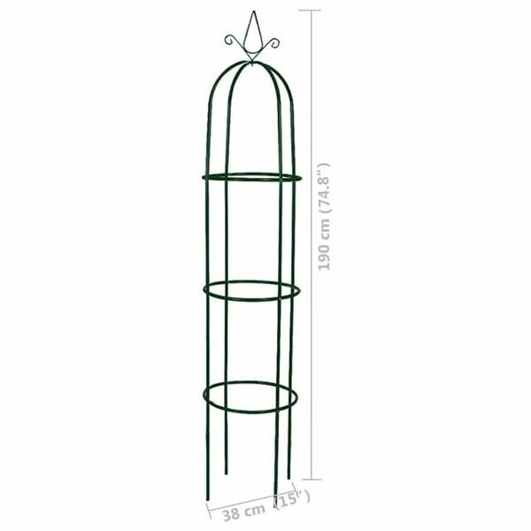 Garten-Ranktürme 2er-Set grün B/H/T/L: ca. 38x190x38x38 cm