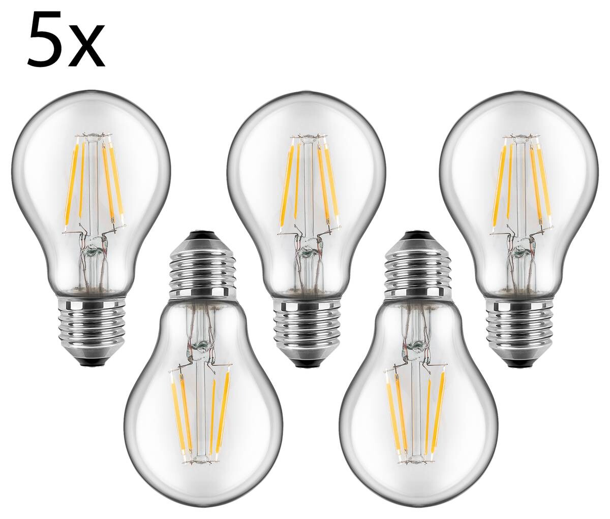 Blulaxa LED-Leuchtmittel Filamentlampe 49252 5er Pack E27