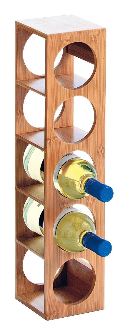 Zeller Weinregal für 5 Flaschen natur Bambus B/H/L: ca. 12,5x53x13,5 cm