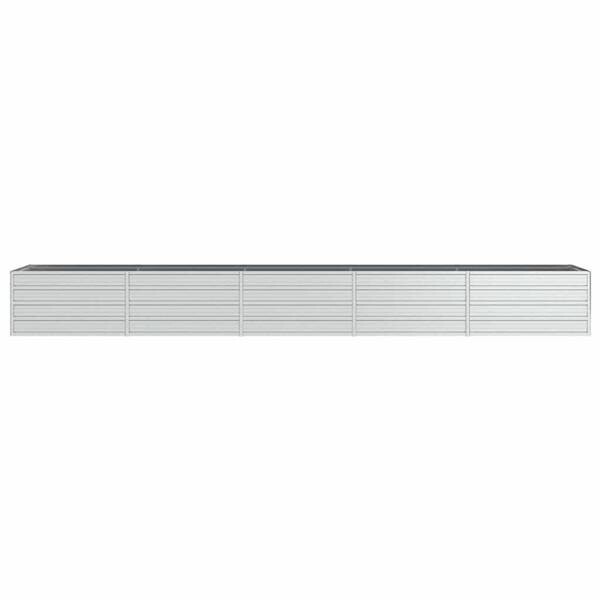 Garten-Hochbeet silber Stahl B/H/L: ca. 80x45x400 cm