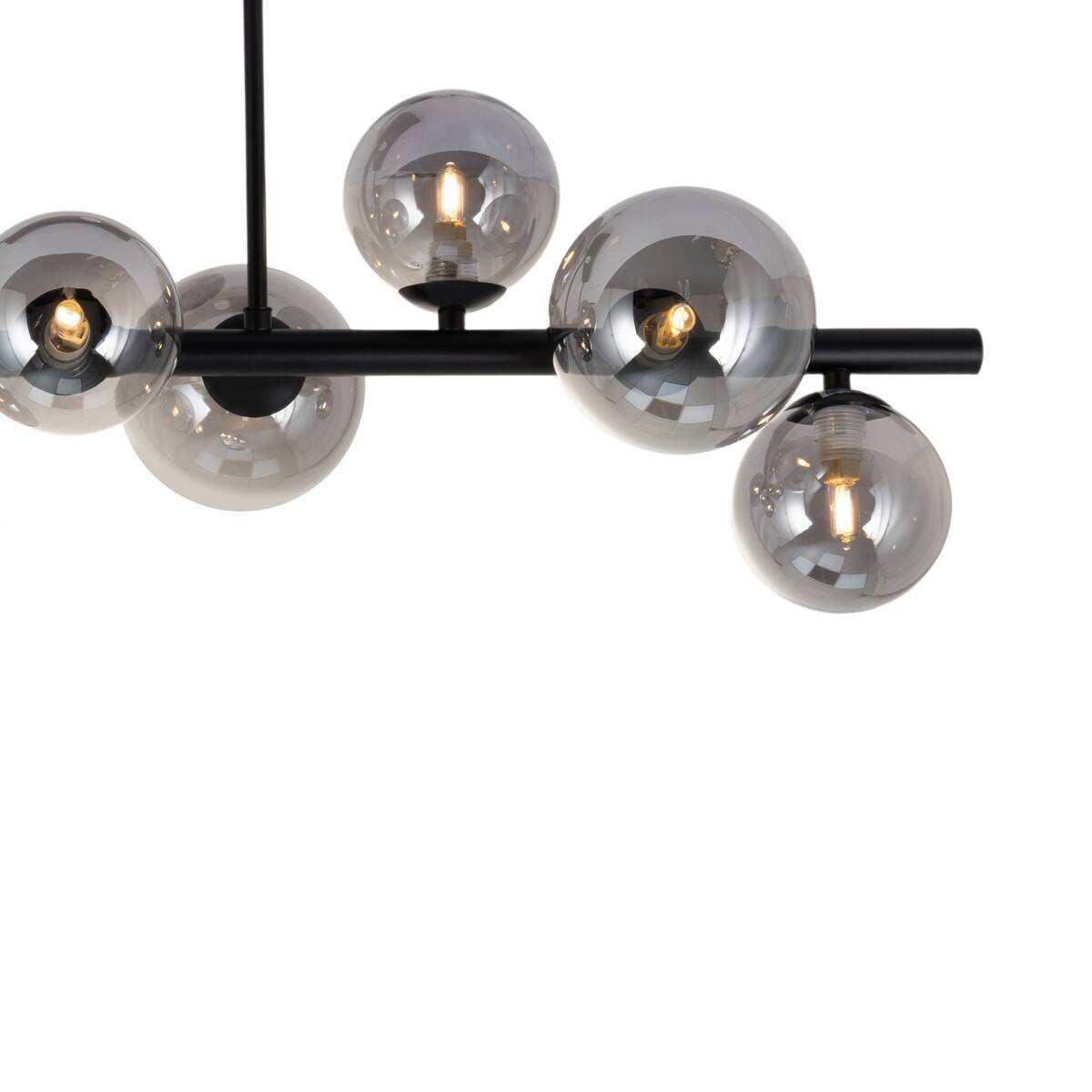 POCOline Deckenleuchte Leonardo schwarz Metall B/H/L: ca. 28,5x35x86 cm G9 9 Brennstellen