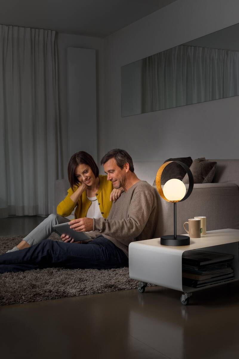 Ledvance LED-Tischleuchte gold schwarz Glas Metall B/H/L: ca. 13x18x36,5 cm