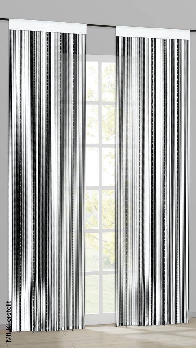 Fadenvorhang Perle weiß silber 100% Polyester B/L: ca. 90x245 cm