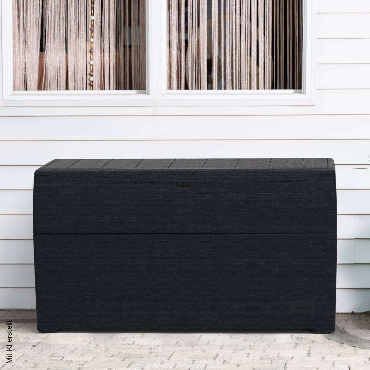 VCM Aufbewahrungsbox Durabox grau Kunststoff B/H/L: ca. 117x56x45 cm