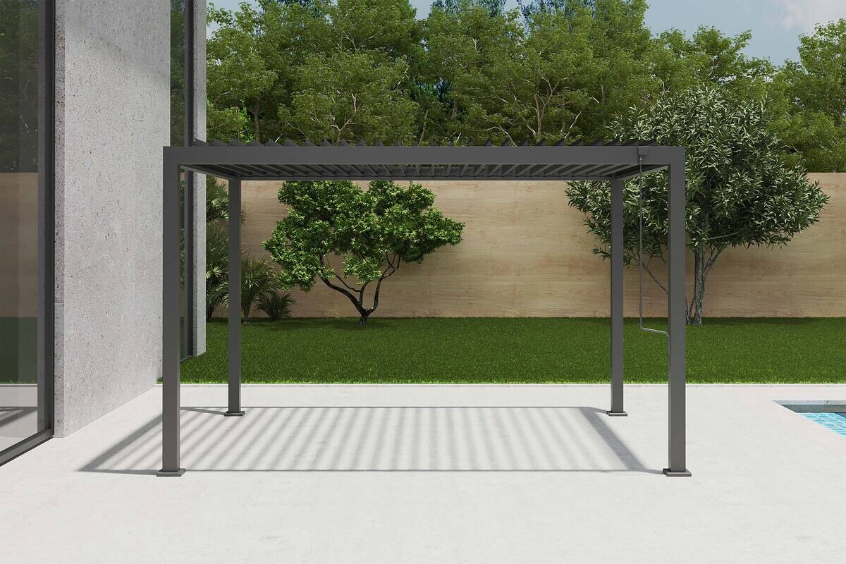 Pergola anthrazit Aluminium B/H/L: ca. 300x254,5x393 cm