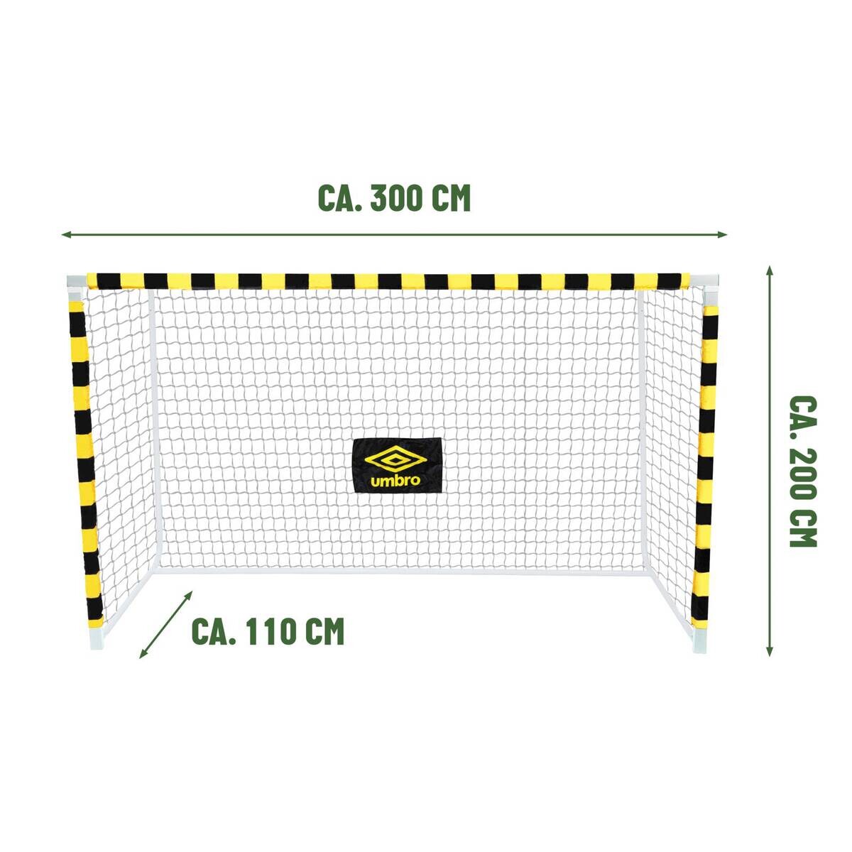 Fußballtor schwarz B/H/T: ca. 300x200x110 cm