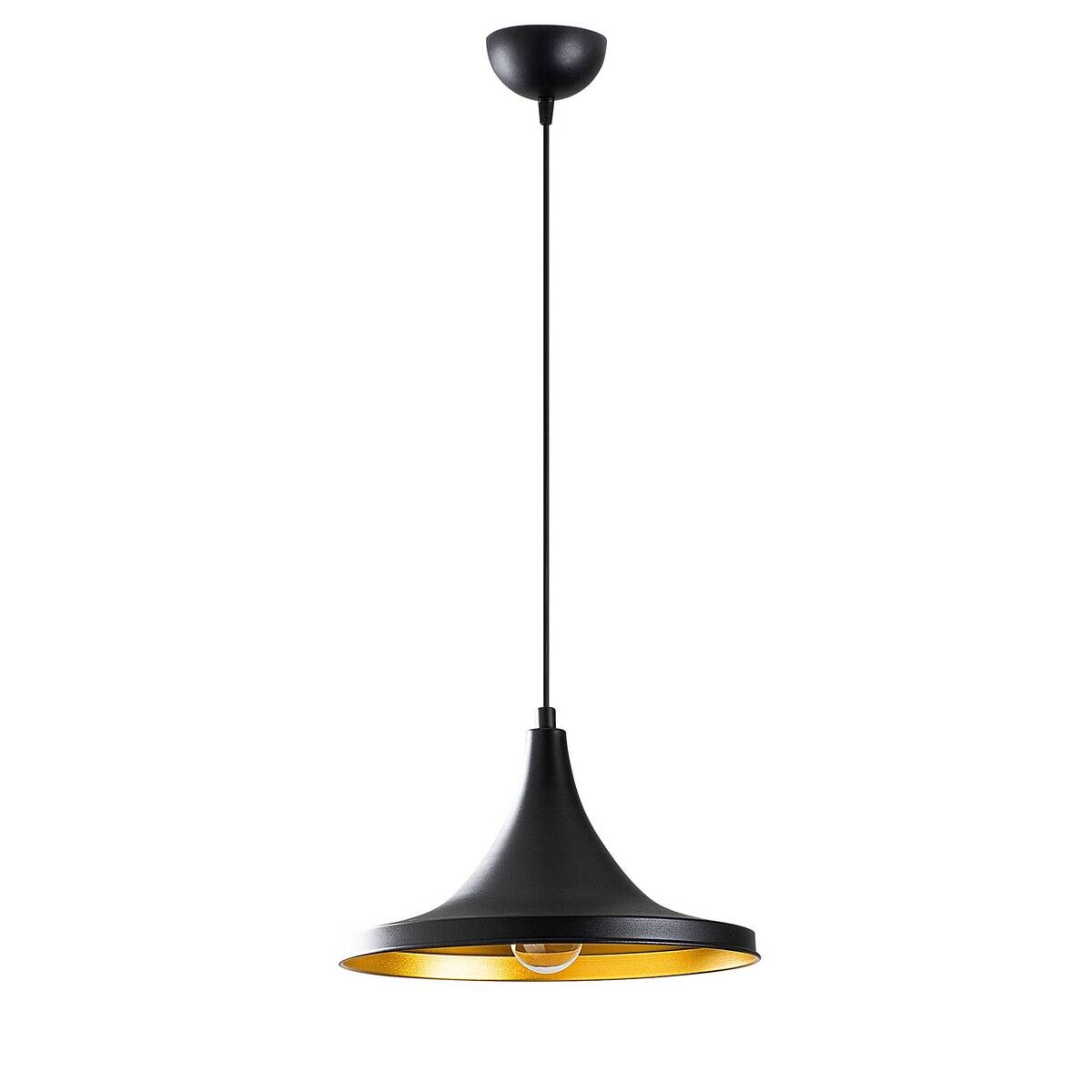 Opviq Pendelleuchte Berceste schwarz Metall B/H/T/L/D: ca. 30x113x30x30x30 cm E27 1 Brennstellen