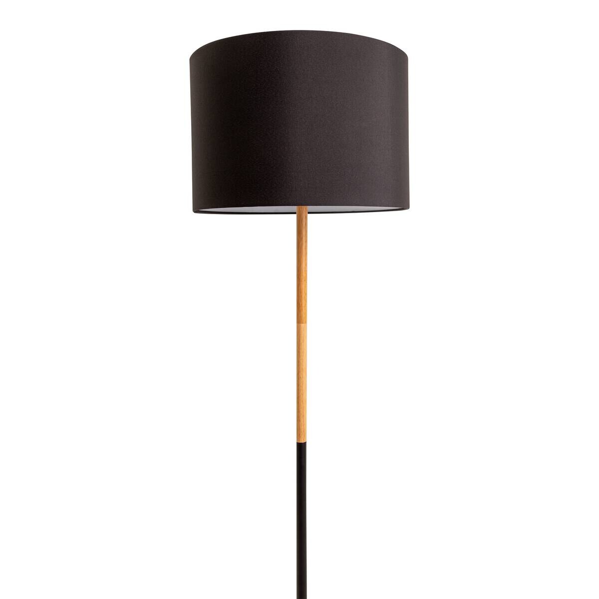 Näve Leuchten Stehlampe Tessile 2088022 schwarz Metall Textil Kunststoff B/H/T: ca. 36x150x36 cm 1 Brennstellen