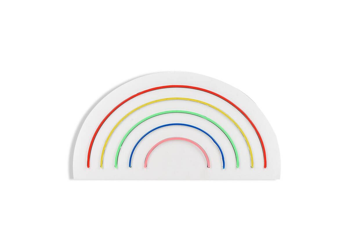 Opviq LED-Wandleuchte mehrfarbig PVC B/H/T/L: ca. 50x26x2x50 cm
