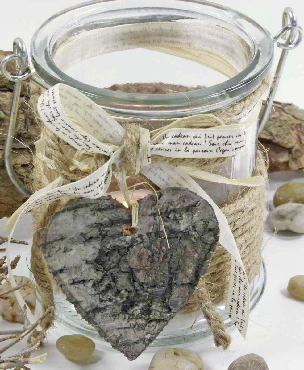 Windlicht natur Glas