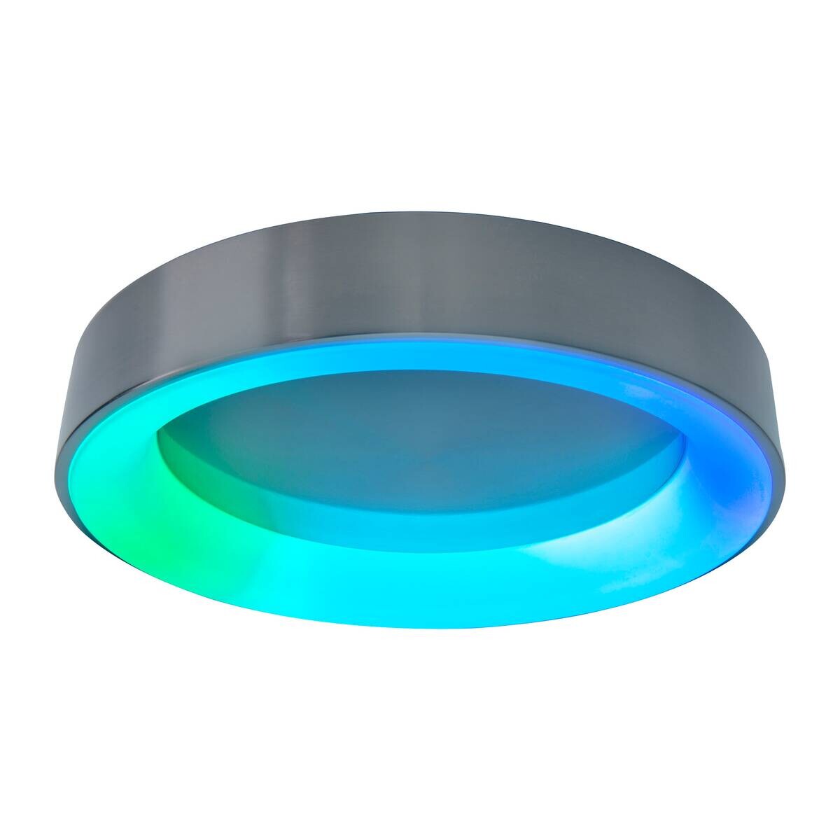 Näve Leuchten Deckenleuchte 1386961 nickel matt Kunststoff Metall B/H/T: ca. 46,5x8x46,5 cm null 1 Brennstellen