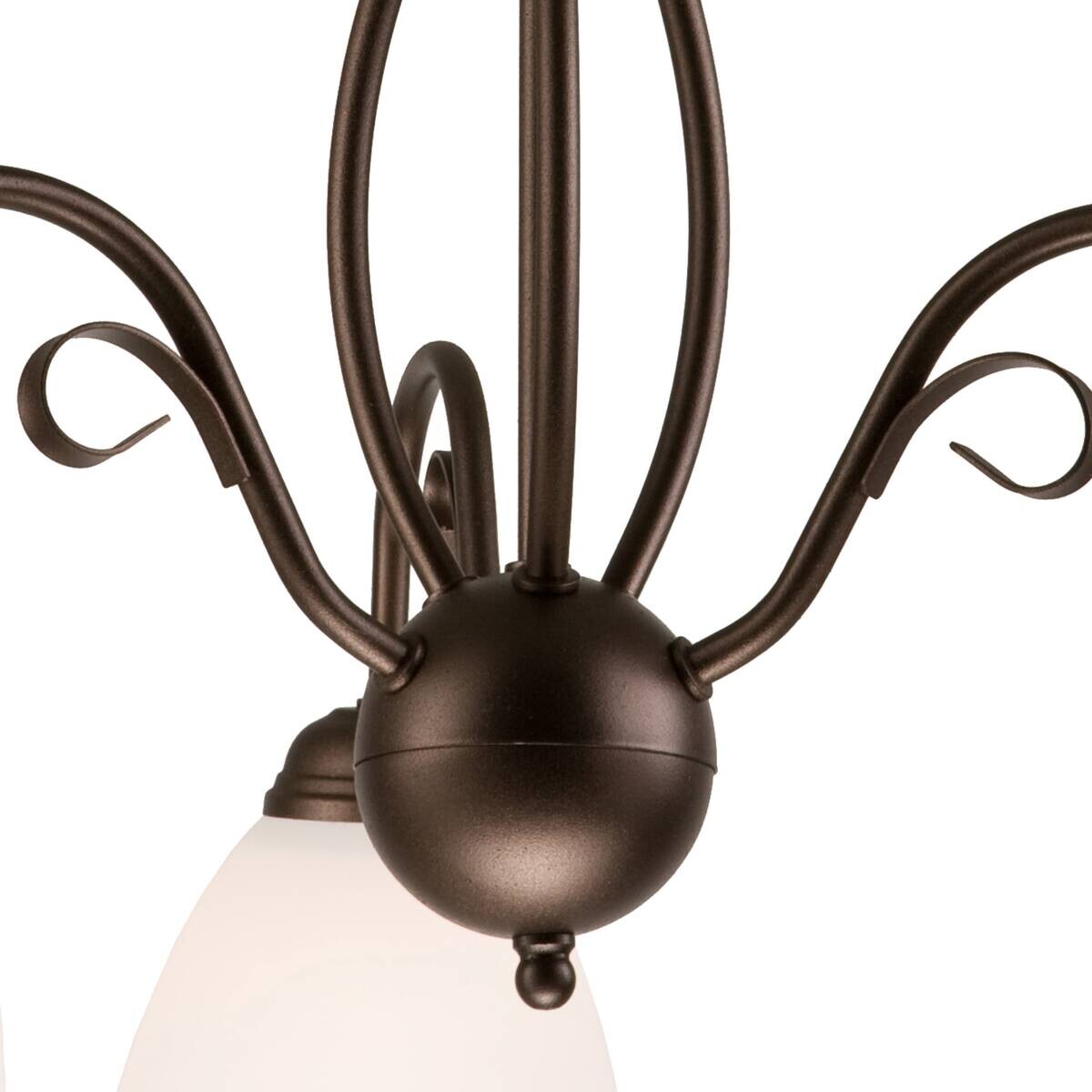 Lamkur Pendelleuchte ADELLE 21270 braun Glas Stahl H/L: ca. 67x50 cm E27 3 Brennstellen