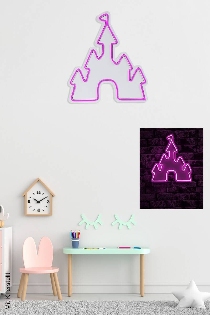 Opviq LED-Wandleuchte rosa PVC B/H/T/L: ca. 35x40x2x35 cm
