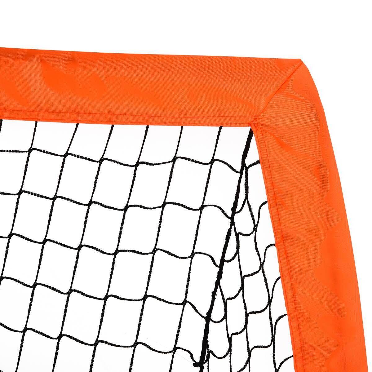HOMCOM Fußballtor orange Metall B/H/L: ca. 90x90x183 cm