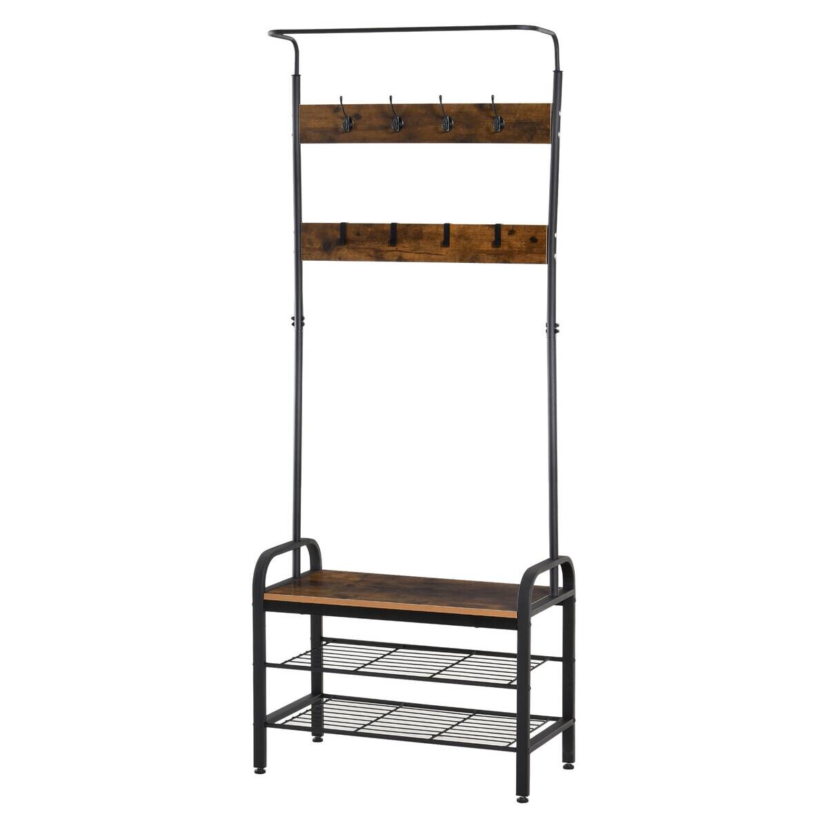 HOMCOM Garderobe schwarz Polypropylen B/H/L: ca. 34x72x185 cm