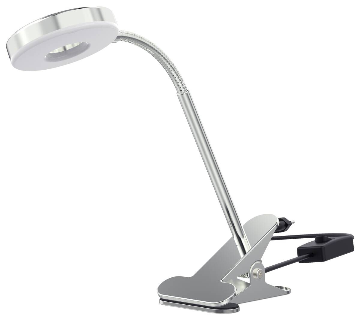 LED-Klemmleuchte Olaf Chrom Edelstahl H/D: ca. 43x8 cm