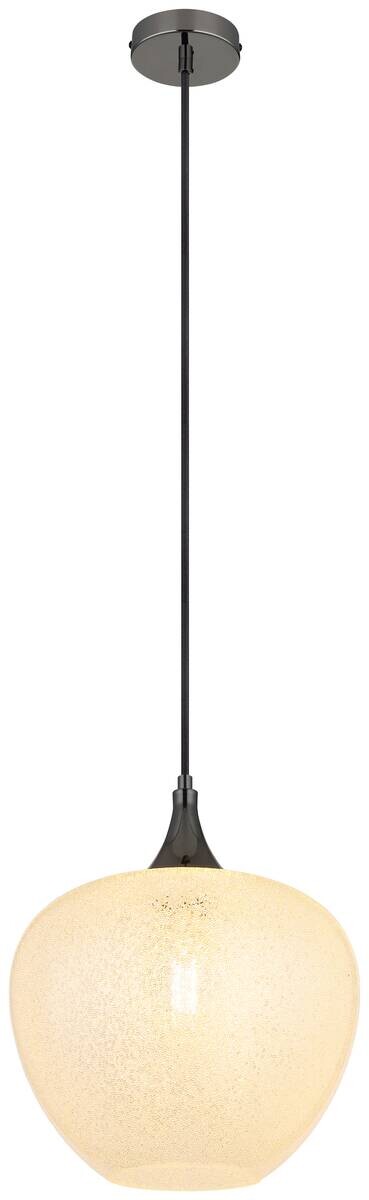 GLOBO Pendelleuchte MAXY 15548H1K klar schwarz Chrom Metall Acryl H/D: ca. 120x29 cm E27 1 Brennstellen
