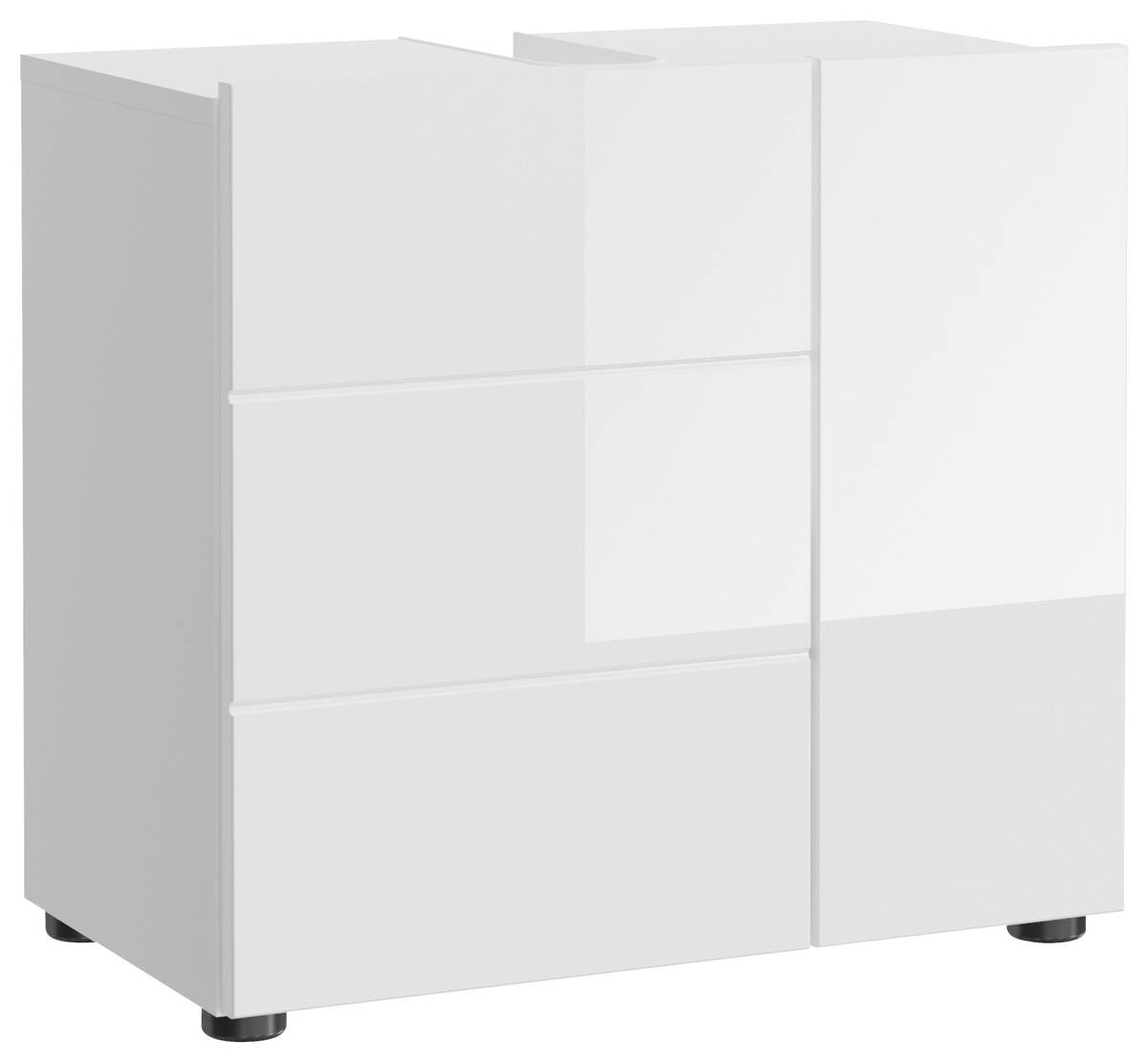 Waschbeckenunterschrank Vira weiß Hochglanz B/H/T: ca. 60x57x34 cm