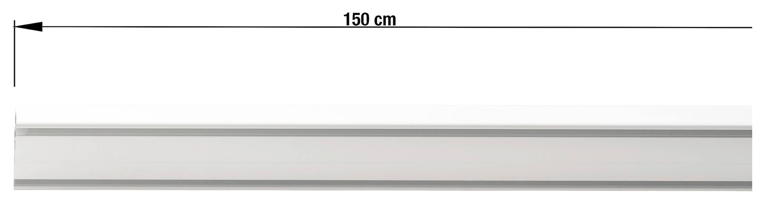 ondeco Alu-Schiene Level weiß Metall L: ca. 150 cm 2 Läufe