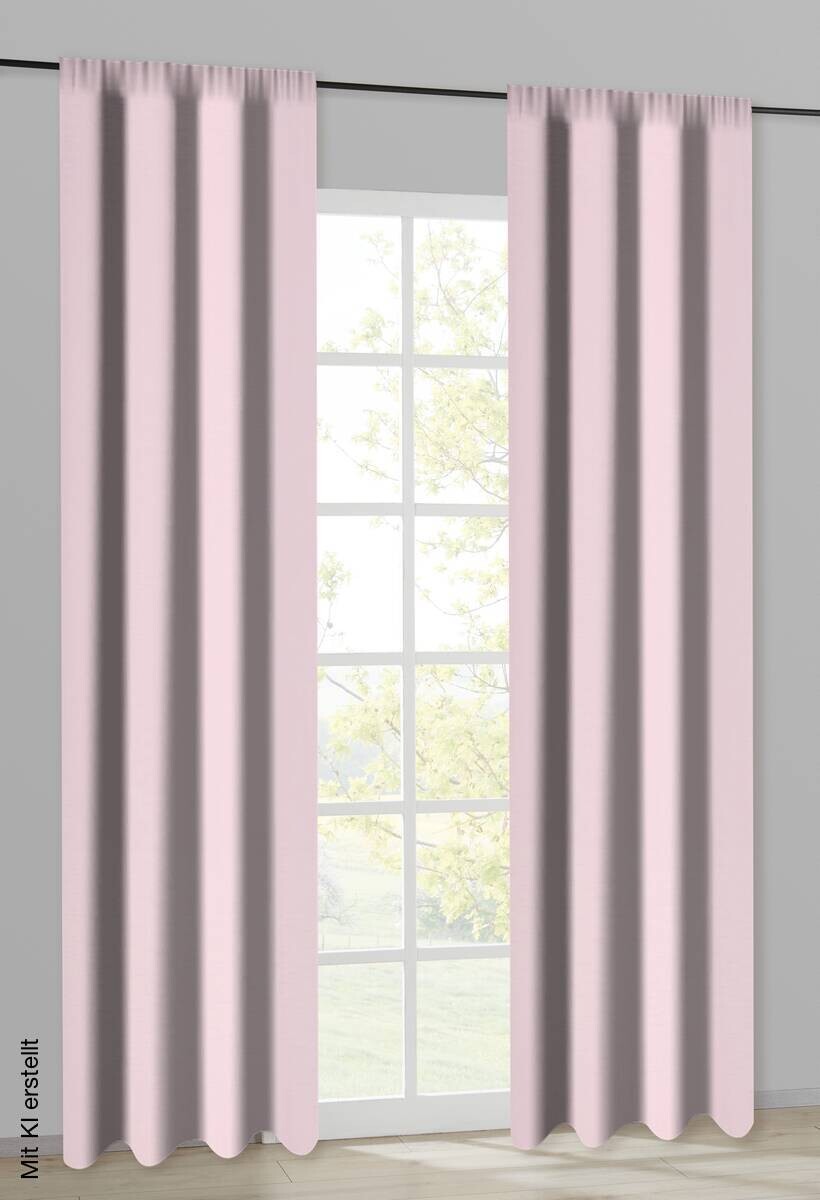 Kombivorhang Jule rosé B/L: ca. 140x245 cm