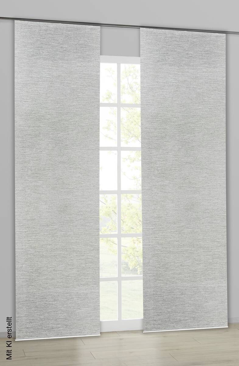 POCOline Schiebevorhang Essential grau B/L: ca. 60x245 cm