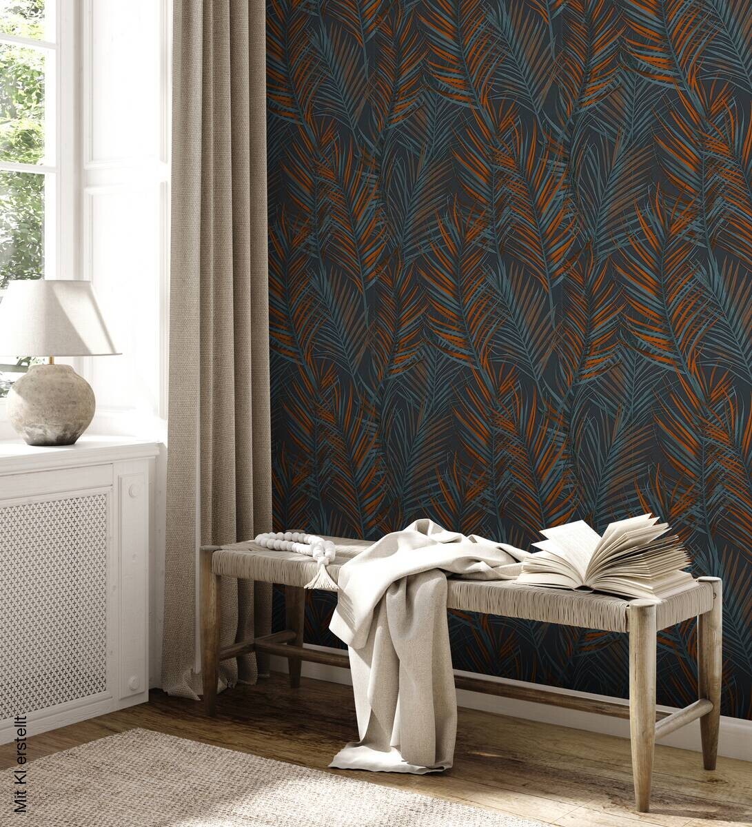 A.S.Creation Vliestapete Attractive 2 Floral schwarz B/L: ca. 53x1005 cm