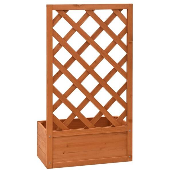 Gartenspalier orange Holz B/H/L: ca. 25x90x50 cm