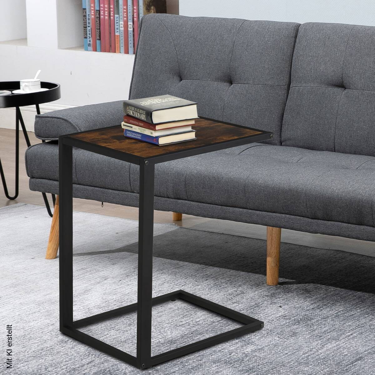 Beistelltisch 833-194BN braun schwarz B/H/T: ca. 40,6x64,2x50,8 cm