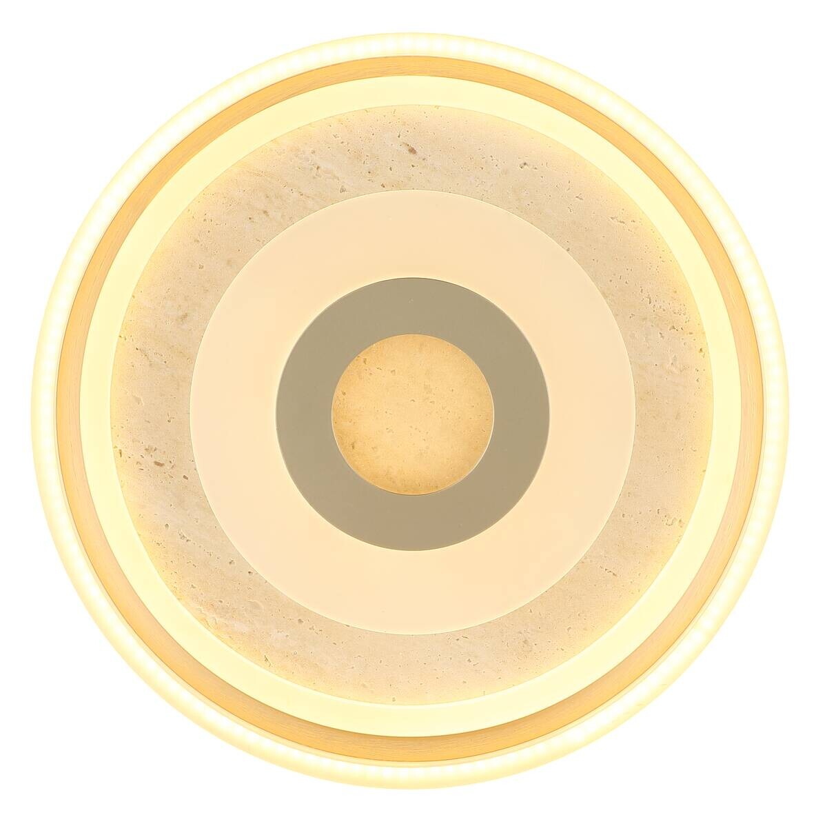 GLOBO LED-Deckenleuchte champagner Opal Metall Acryl H/D: ca. 7,5x40 cm 1 Brennstellen