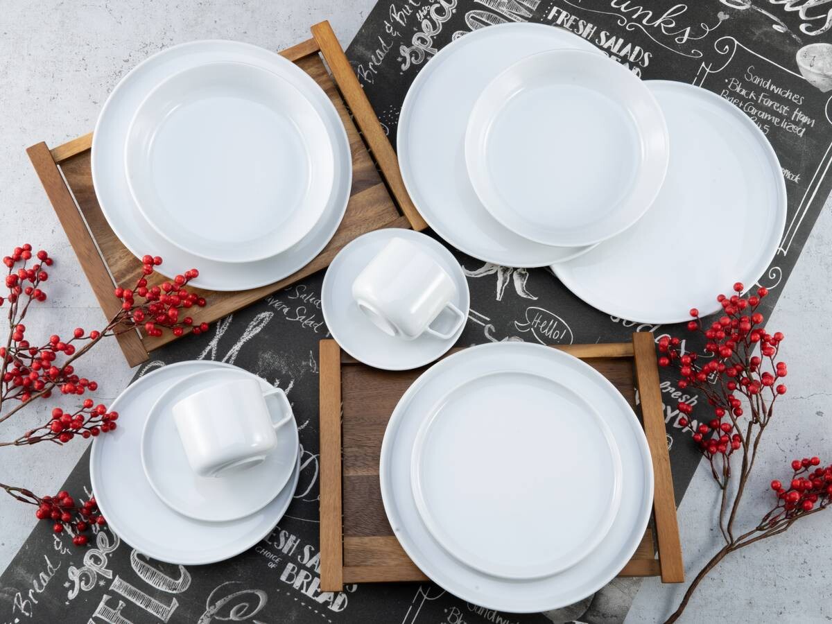 CreaTable Kombiservice Chef Collection weiß Porzellan 30 tlg.