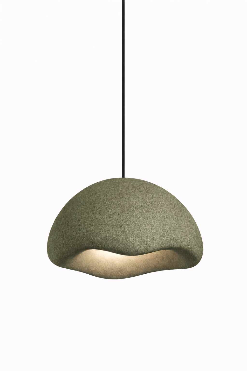Pendelleuchte khaki Kunststoff B/H/L/D: ca. 29x120x29x29 cm E27 3 Brennstellen