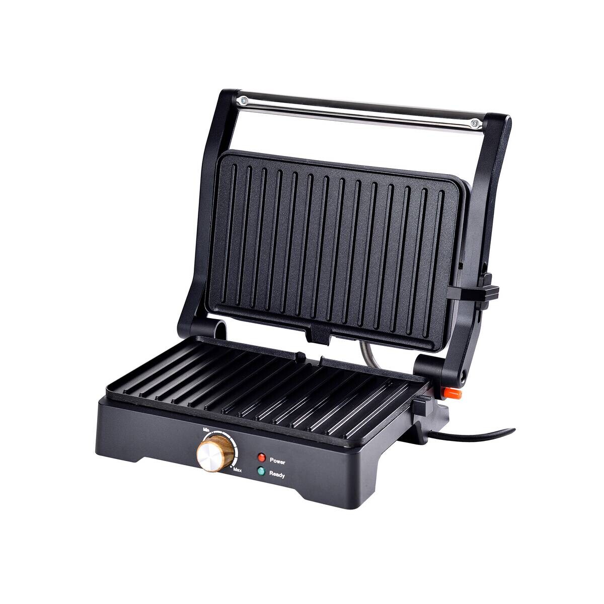 BERGNER Kontaktgrill silber Aluminium B/H/L: ca. 15,5x32x36,5 cm