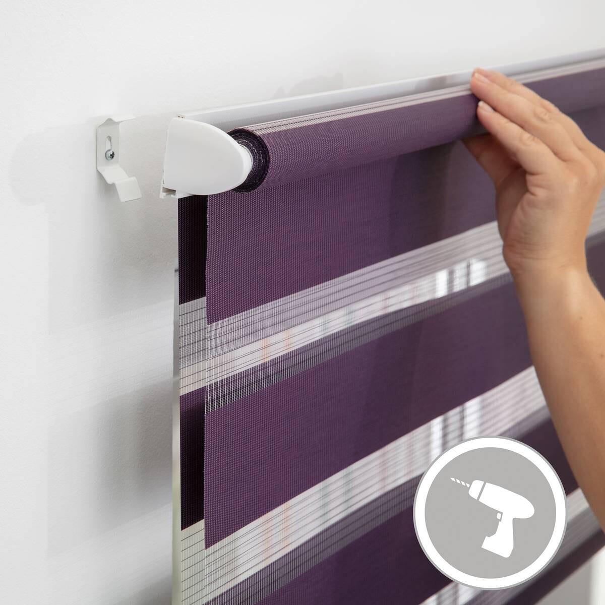 LICHTBLICK Doppelrollo Duo brombeer B/L: ca. 50x150 cm