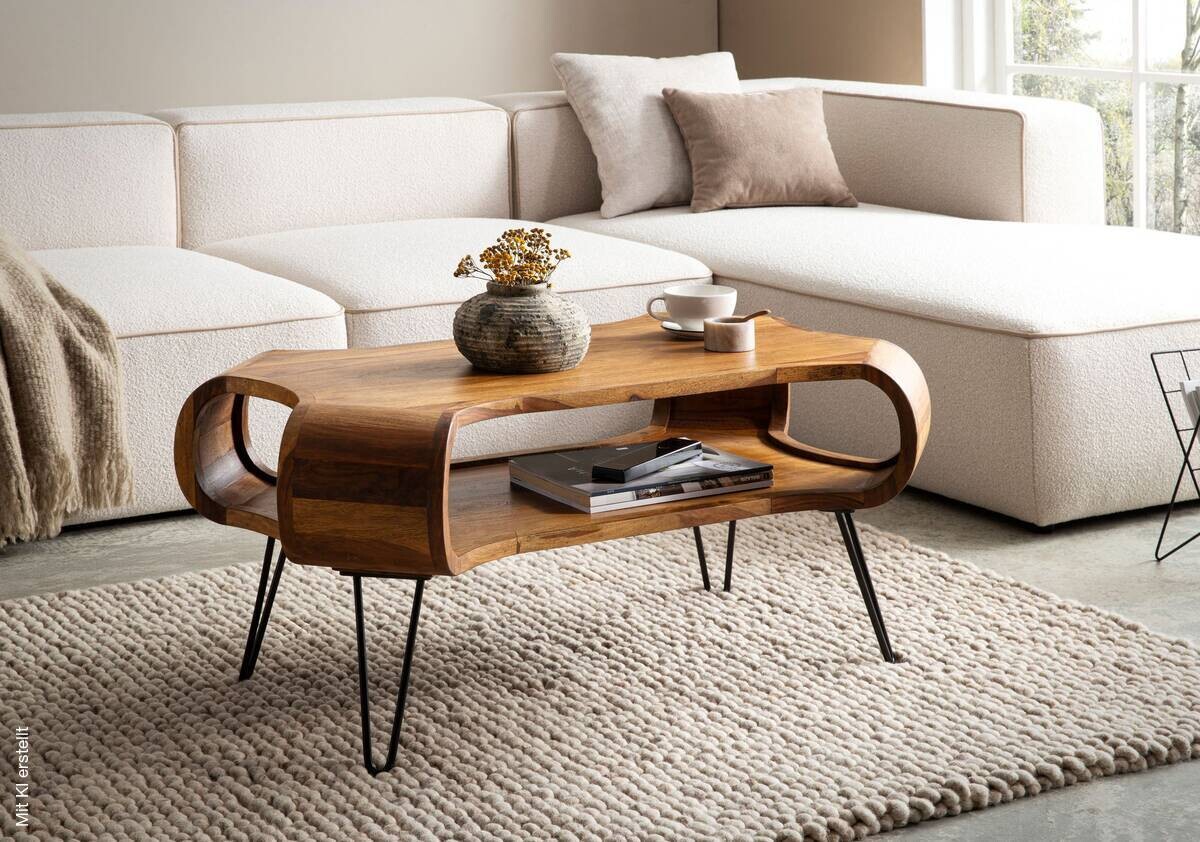 Couchtisch braun B/H/T: ca. 100x47x60 cm