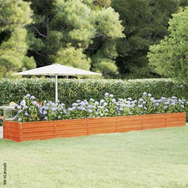 Hochbeet braun Stahl B/H/L: ca. 80x45x600 cm