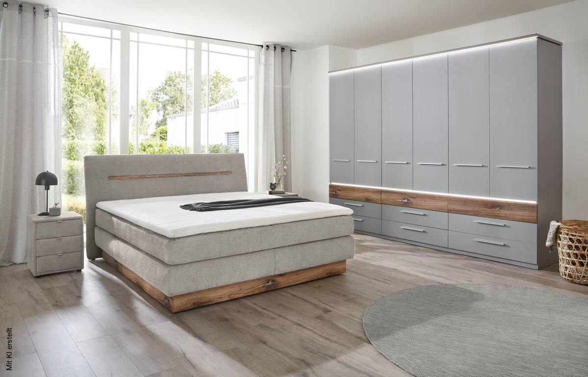 Kleiderschrank Tulsa Arktisgrau Oak Flagstaff Nachbildung B/H/T: ca. 301x229x61 cm
