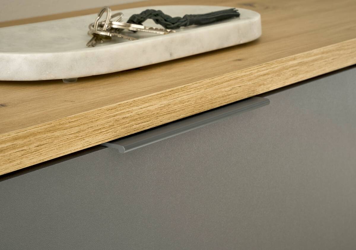 Schuhkommode Milan Eiche Artisan Nachbildung grau B/H/T: ca. 85x105x38 cm