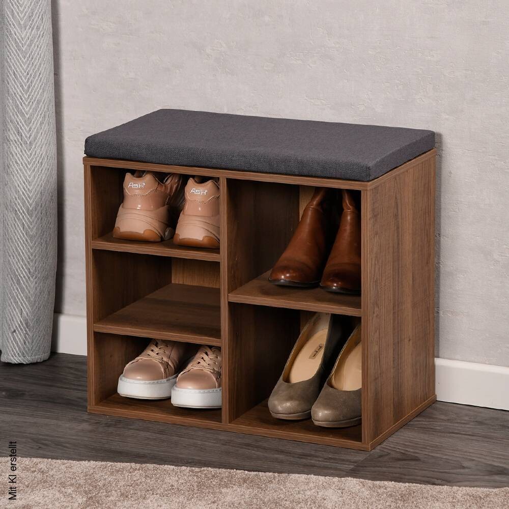 Kesper Schuhregal nussbaum Spanplatte B/H/L: ca. 29,5x48x51,5 cm