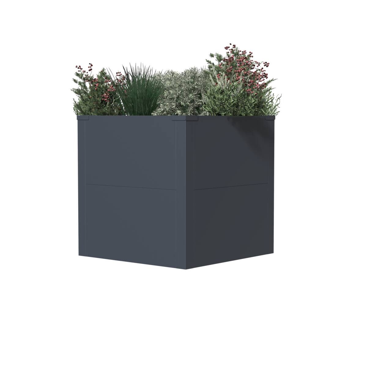 Westmann Pflanzkasten Talus anthrazit Metall B/H/L: ca. 50x50x50 cm