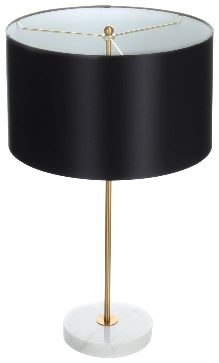 Kayoom Tischleuchte Piona 110 weiß gold schwarz Stoff Metall B/H/T: ca. 35x65x35 cm E27 1 Brennstellen