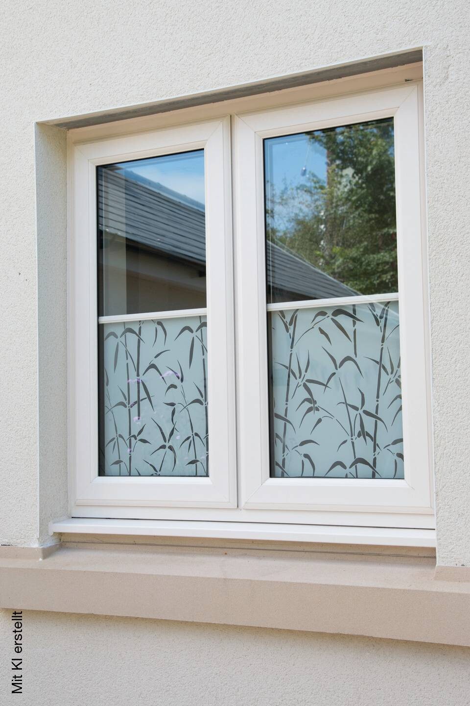 d-c-fix Fensterfolie Bamboo weiß transparent B/L: ca. 67,5x150 cm