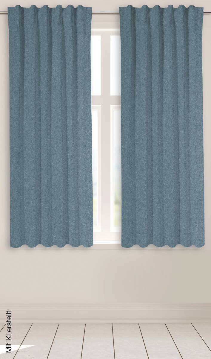 POCOline Kombivorhang Ulrich blau 100% Polyester B/L: ca. 135x175 cm