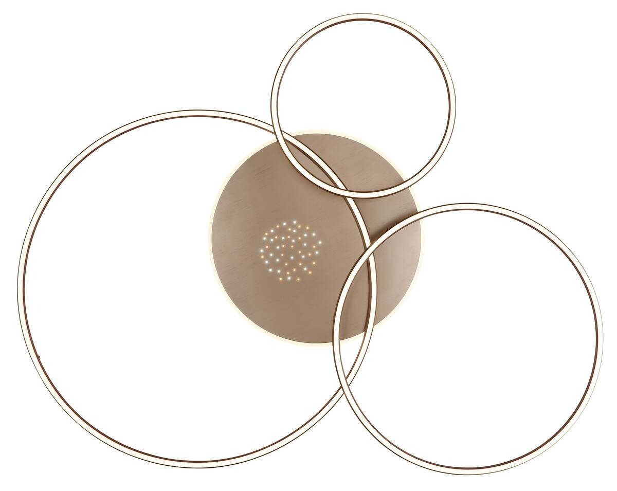 GLOBO LED-Deckenleuchte champagner kaffee Metall Aluminium B/H/L: ca. 99x13x127 cm 1 Brennstellen