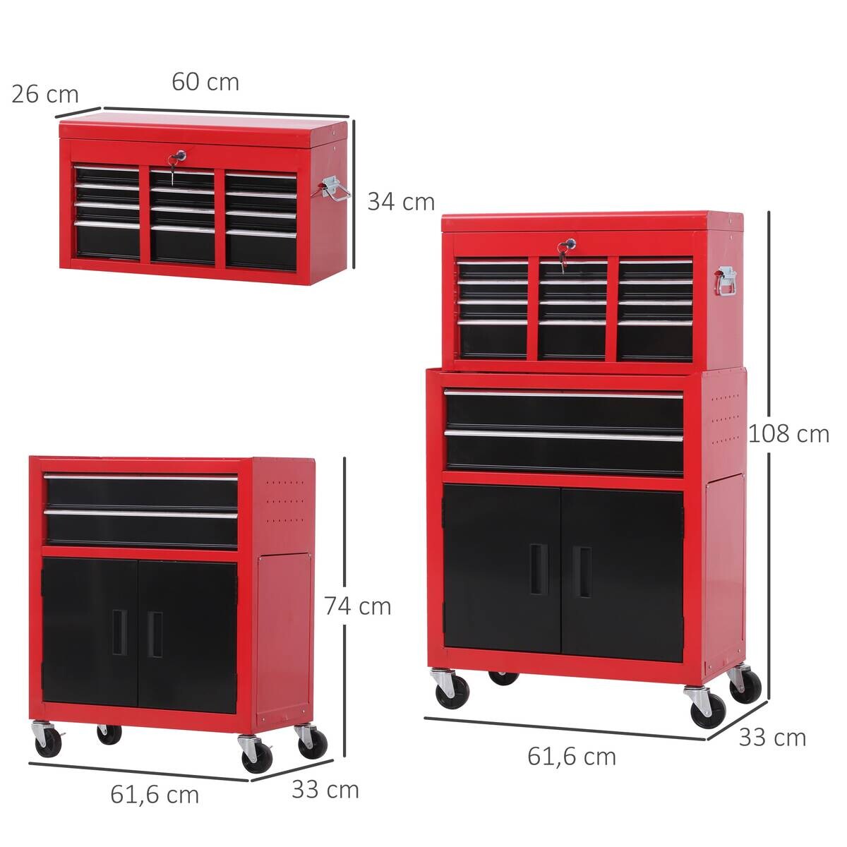 Werkstattwagen B/H/T: ca. 61,6x108x33 cm