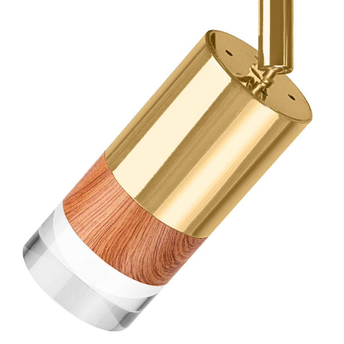 Lamkur Deckenleuchte gold Glas Stahl B/H/L: ca. 8x19x117 cm 6 Brennstellen