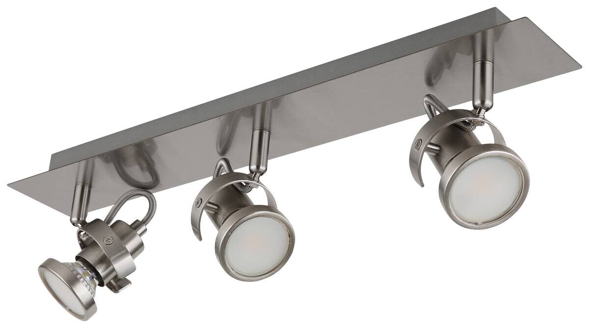 GLOBO Spot nickel B/H/L: ca. 10x13,2x46 cm GU10 3 Brennstellen